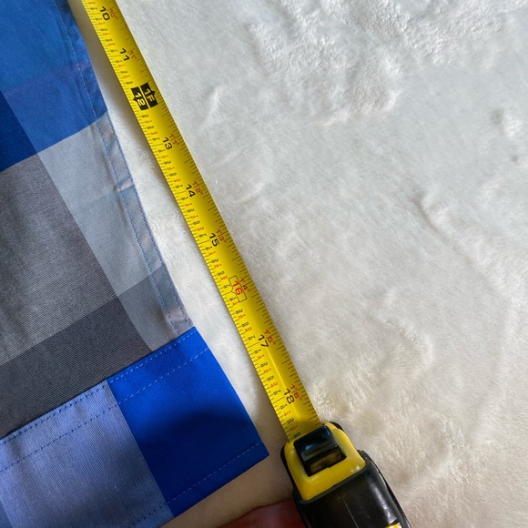 Blue Gray Plaid Long Sleeve Button Down Collared Shirt - Picture 7 of 13